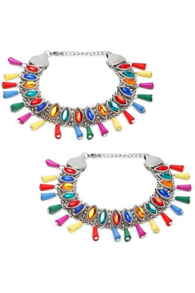 Generic Jewelery German Silver Plated Stylish Handmade Anklets For Girls And ...