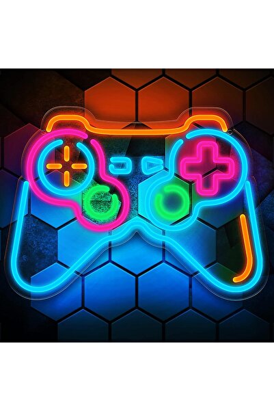Generic Tazweeq Gaming Neon Sign, Blue Game Controller Led Neon Light for Gam...