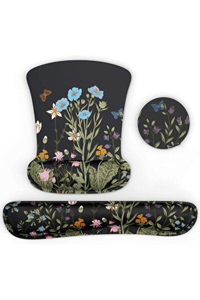 Generic Mouse Pad With Wrist Rest Set, Standard Size Keyboard and Mouse Pad C...