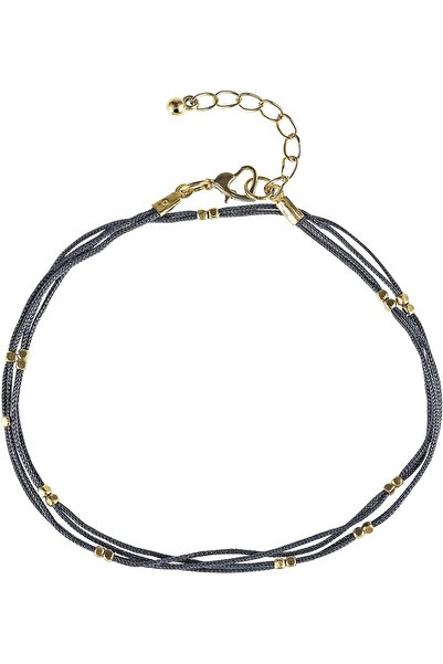 Generic خلخال من خيوط الحرير مزدوج أو سوار ثلاثي الحلقات للنساء Ee3239Dgry