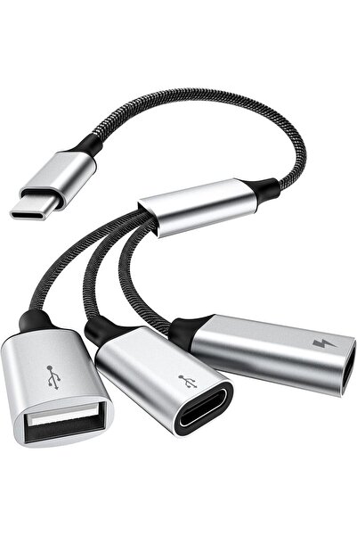 Generic USB C Splitter Adapter Y Cable, Type C Male to 2 USB-C Female & 1 -A ...