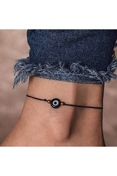 Generic سوار للكاحل أسود مضفر، سلسلة قدم، حبل بوهيمي، مجوهرات شاطئية للنساء، ...