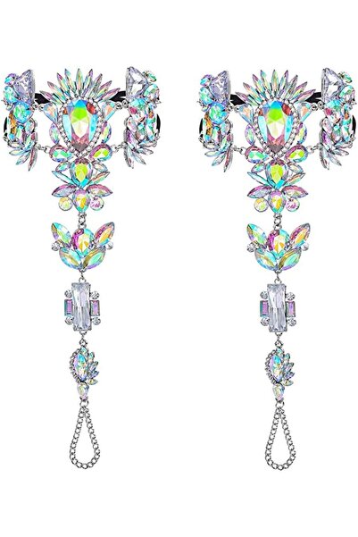 Generic أساور للكاحل للنساء، صنادل صيفية مرصعة بأحجار الراين، مجوهرات سلسلة ا...