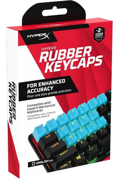 Generic HyperX Rubber Keycaps - Gaming Accessory Kit - Blue (US Layout)