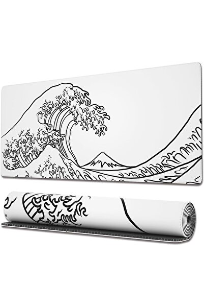 Generic وسادة ماوس "الموجة البيضاء" من بوليفيا، وسادة ماوس كبيرة جدًا مانعة ل...