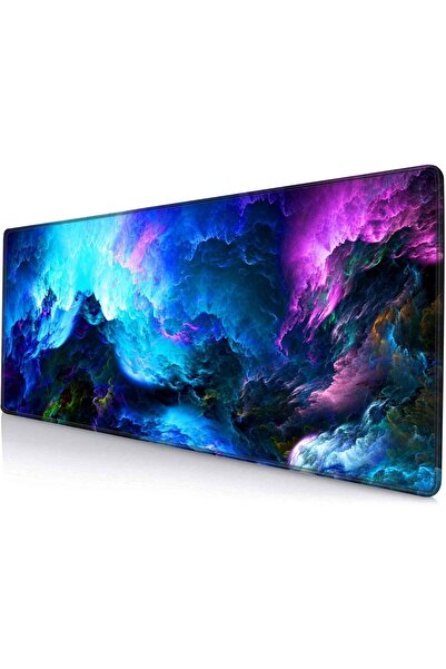 Generic لوحة ماوس كبيرة، لوحة ماوس ألعاب XXL مقاس 300×800×3 مم بحواف مخيطة، ح...