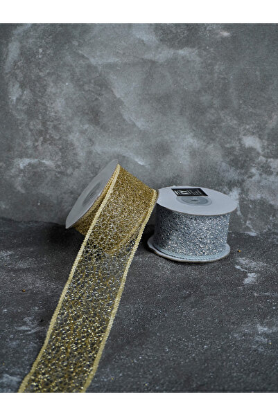 ARN Simli File Kurdele 5 Cm -Dekoratif şerit (Altın-Gold)