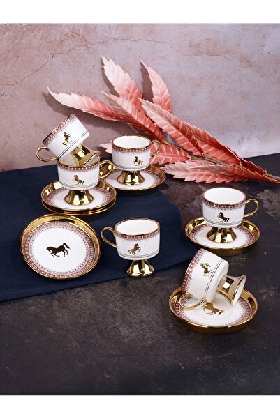 Bayev Suvare 6-Piece Coffee Cup Set - Safari Series Turkish Coffee Cup Set 10...