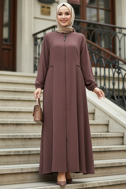 N.S NEVA STYLE Ferace cu detaliu din pluș, culoare trandafir praf, 45289GK