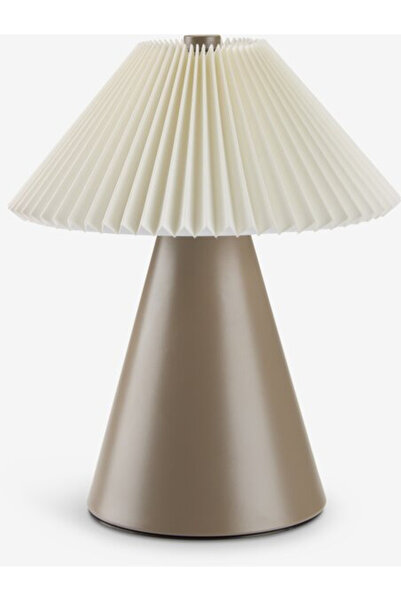 YNCHOME Pilli lamba ESMUND Ø17xY20cm kahve/beyaz zamanlayıcılı