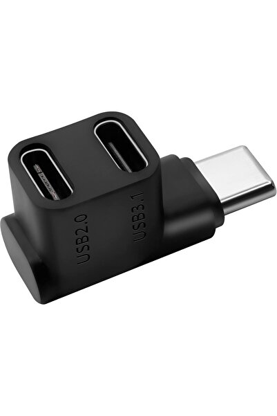 Generic محول USB-C من X spring، محول بزاوية 90 درجة من ذكر إلى أنثى، من النوع...