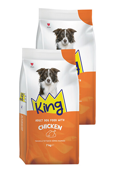 King Tavuklu Yetişkin Köpek Maması 2 x 7 Kg