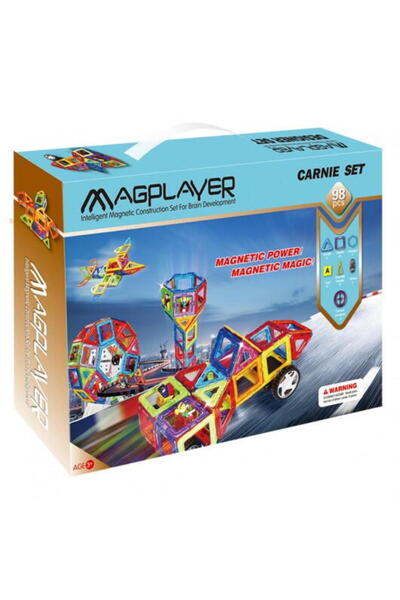 Magplayer Joc de constructie magnetic - 98 piese
