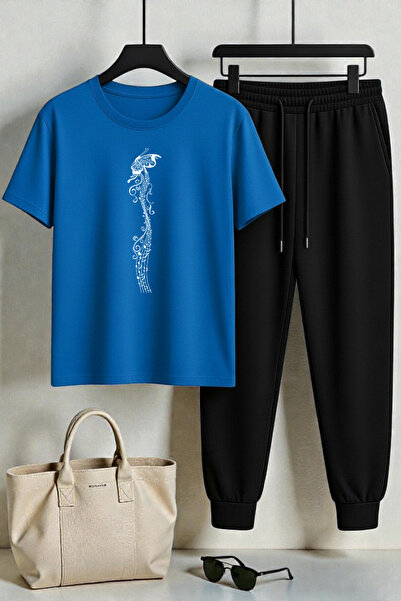 uyguntarz Unisex Butterfly Song Printed 2-Piece Tracksuit Set