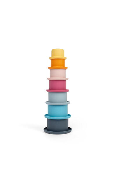 BIGJIGS Toys Silicone stacking cup set