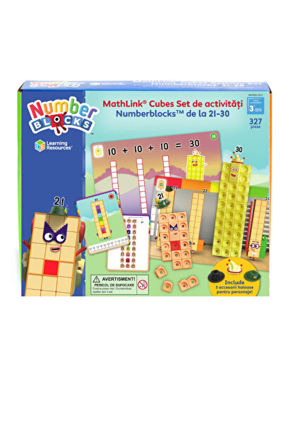 Hand2Mind MathLinkCubes Numberblocks in Romanian Activity Set from 21 - 30