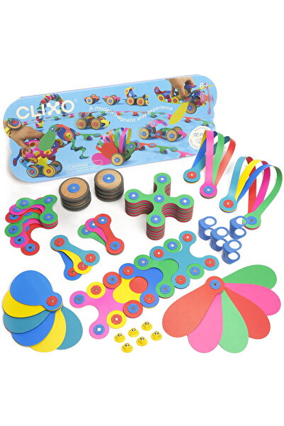 Clixo Магнитна игра за сглобяване - Модели с колела (72 части)