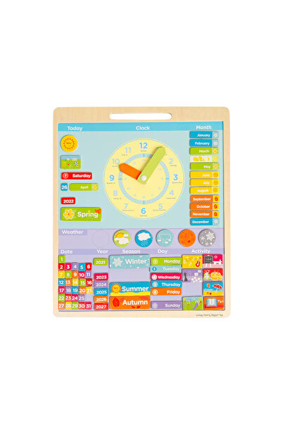 BIGJIGS Toys Vremea - Calendar magnetic in limba engleza
