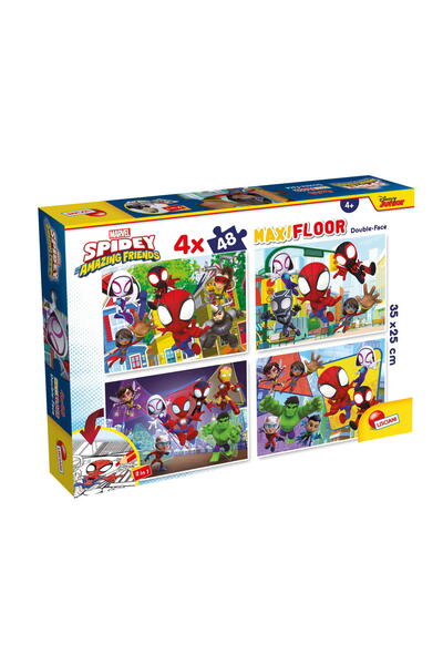 Lisciani Puzzle de colorat maxi - Paienjenelul Marvel si prietenii lui uimito...