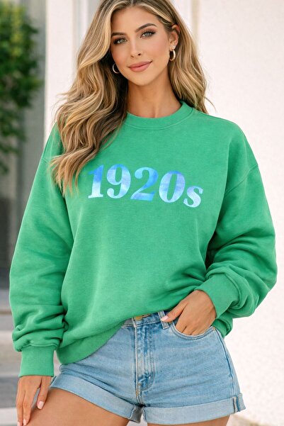 More Black 1970s Indigo Oversize Unisex Sweatshirt