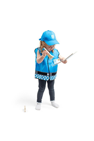 BIGJIGS Toys Set costum si accesorii politist pentru copii