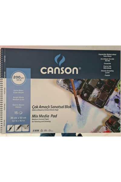 Canson Çok Amaçlı Resim ve Çizim Defteri 200gr 35x50 cm 15 yp