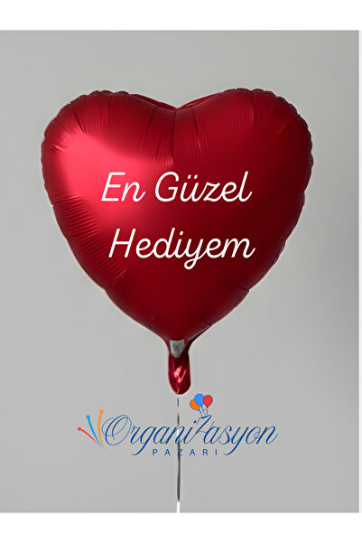 Organizasyon Pazarı 18” Red Heart Foil Balloon – My Most Beautiful Gift |   V...