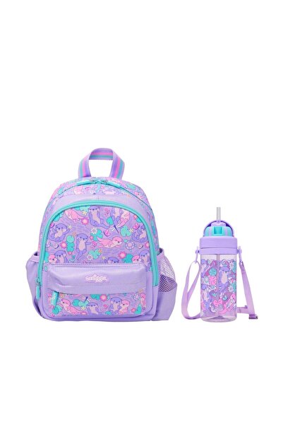 SMIGGLE Wink Miny Rabbit Patterned Nursery Size Plastic Water Bottle with Bag...