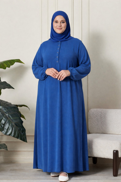 Ferace Women's Plus Size Buttoned Mother's Dress