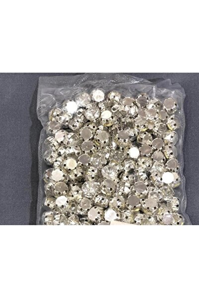Boncukcu Abla Gümüş Rengi Metal Kasalı Dikme Beyoğlu Taşı (1 Paket) Ss 50 144...