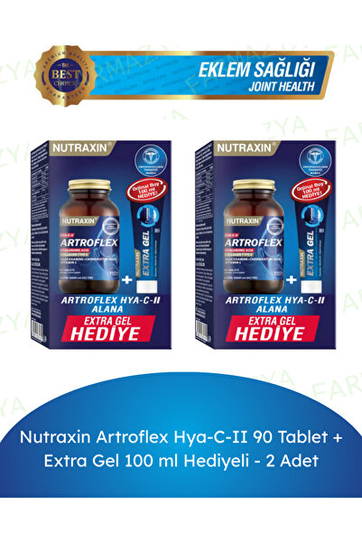 Nutraxin Artroflex - Hya C-ıı Glukozamin 90 Tablet Artroflex Jel - 2 Adet