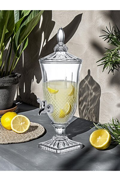Bayev Cristella 1800 Ml Cam Şerbetlik 401417 - Musluklu İçecek Sürahisi Servi...