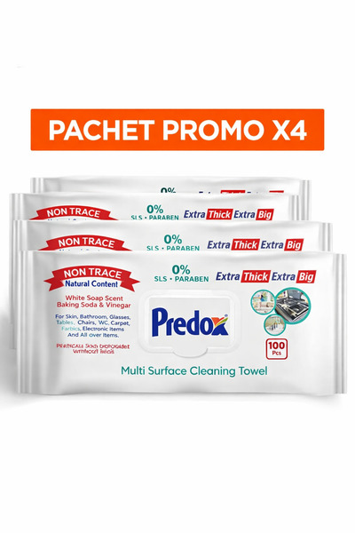 PREDO Predox Multi-Surface Wipes Promo Package with Vinegar and Bicarbonate