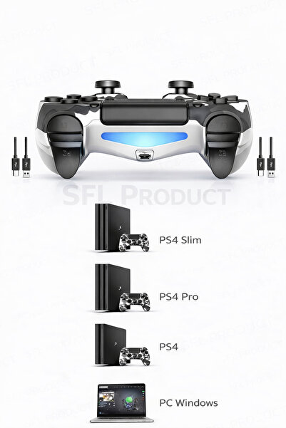 SFL Product Kamuflaj Desenli PS4 Oyun Kolu 2’li Set – PS4 / PS4 Slim / PS4 Pro / PC Uyumlu