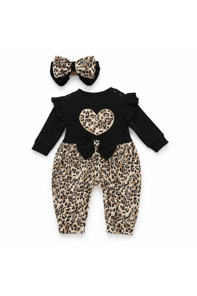 Mamboo Body Bebe Fetiță cu Imprimeu Animal Print - 3/6 luni