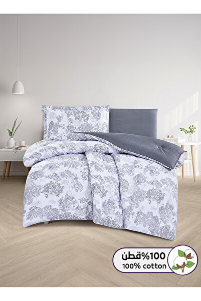 Melen طقم مفرش سرير صيفي مفرد ونص قطن 100% - 4 قطع - يناسب سرير بمقاس 200x120...