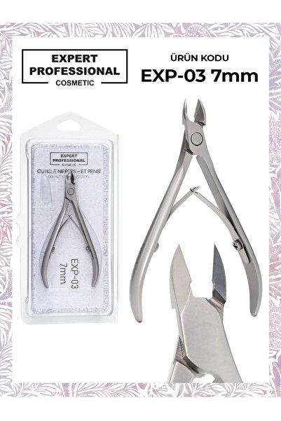 Expert Professional EXP-03 7mm Profesyonel Manikür Aleti Cobalt Çelik Paslanmaz Tırnak Bakım Pensi