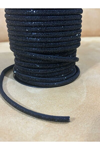 Boncukcu Abla Panglică de piatră - Cristal negru 6 mm (2 METRI)