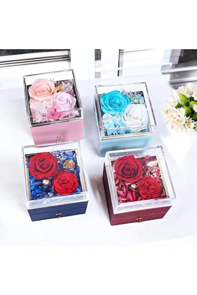 By Rozane Elegant Gift Set with Cryogenic Roses and Jewelry Drawer