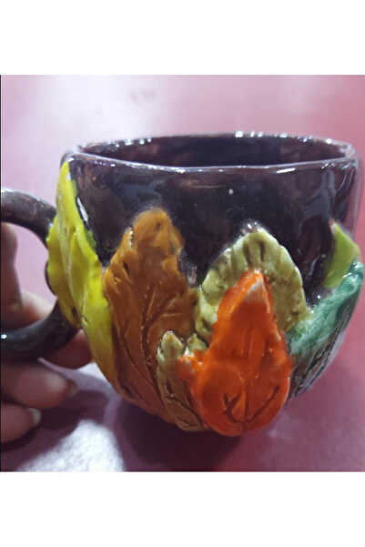 esdekor كوب كبير من السيراميك مصنوع يدويًا 8 سم 1 قطعة