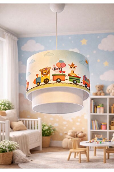 Emg DesiGn Çocuk Sarkıt Avize İki Katlı Pasta Beyaz