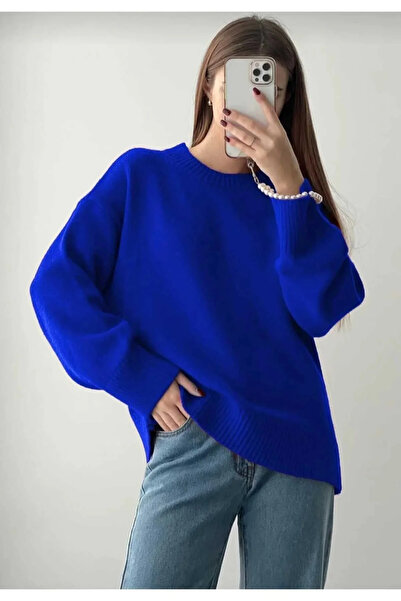 New Deux Women's Soft Textured Oversized Pullover