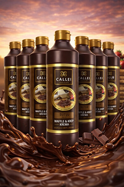 Callei Waffle Pankek & Dondurma Sütlü Sos 1KG X 8 Adet