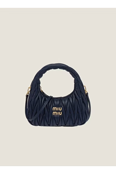 MİUAST Miu Miu Wander nappa leather hobo Shoulder Bag With Crossbody Strap Zi...