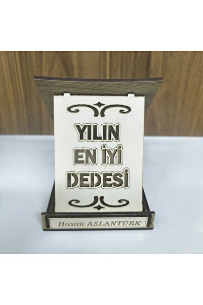 HEDİYENİZ BİZDE Kişiye Özel Yılın En İyi Dedesi Ahşap Plaket