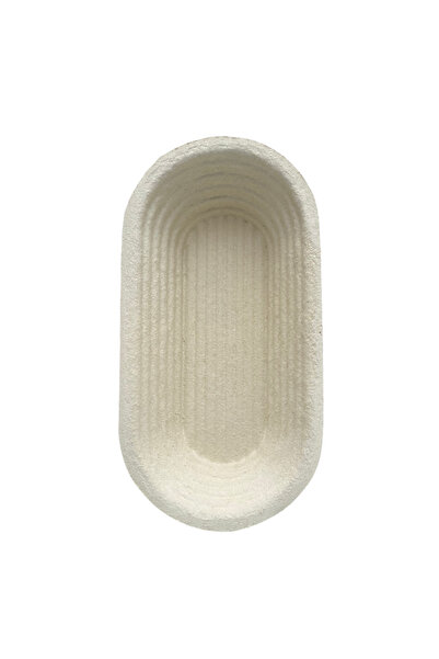 OEM Wooden pulp basket for leavening, oval, 1Kg, 29.5x14x7cm, notched model