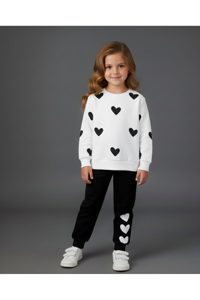 MİLANO KİDS طقم بناتي علوي وسفلي قطن