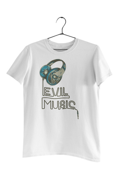 Generic (Unbranded) Malfini Evil Music White T-Shirt Size M