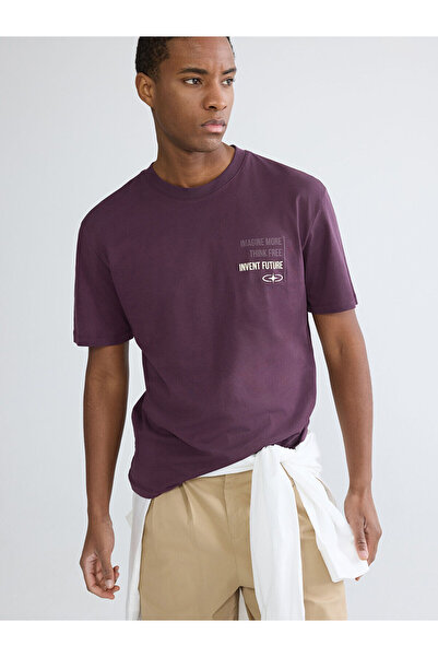 LC Waikiki Peak New Season Crew Neck Printed Combed Cotton Men's T-Shirt