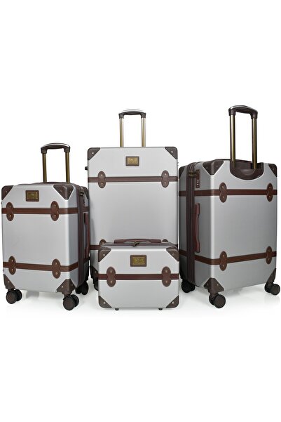 MORANO Classic Murano 4-piece suitcase set with spinner wheels and security l...